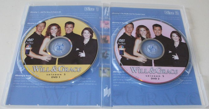 Dvd *** WILL & GRACE *** Seizoen 5: Afl 1 - 12 - 3