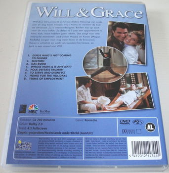 Dvd *** WILL & GRACE *** Seizoen 2: Afl 1 - 8 - 1