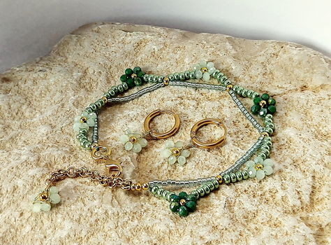 Armband en oorbellen set: 