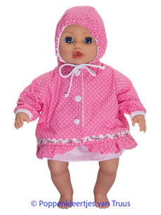 Baby Annabell 43 cm Jasje roze/witte stipjes