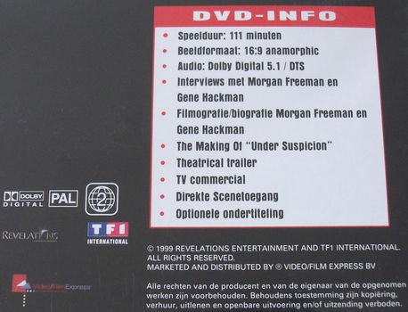 Dvd *** UNDER SUSPICION *** Special Edition - 2