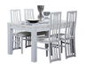 Eettafel Chrome Hoogglans MDF zwart wit-Blok poten-sale - 2 - Thumbnail