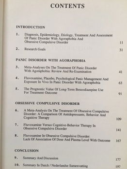 Comparative treatment studies in panic disorder with agorphobia and obsessive compulsive disorder - 2