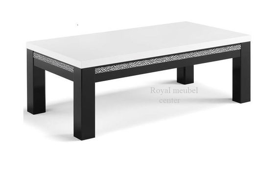 Salontafel MDF Forever Chrome Hoogglans wti zwart SALE- - 1