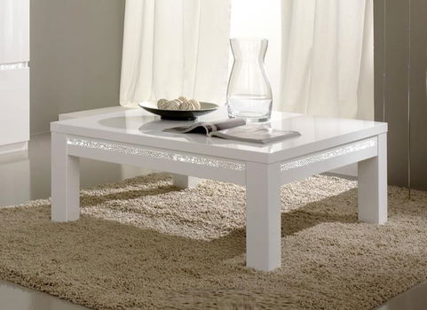 Salontafel MDF Forever Chrome Hoogglans wti zwart SALE- - 2