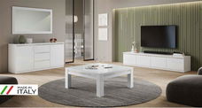 SALE-Woonkamer set 4 Forever Chrome hoogglans Wit-zwart