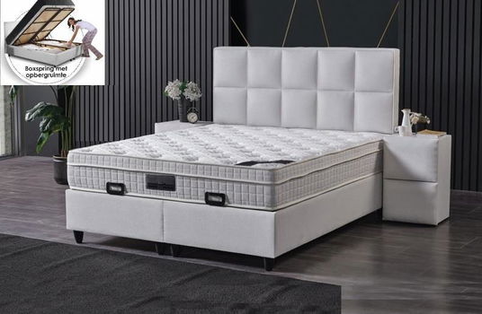 Boxspring Ibiza opbergbed complete set-Zelf samenstellen - 0