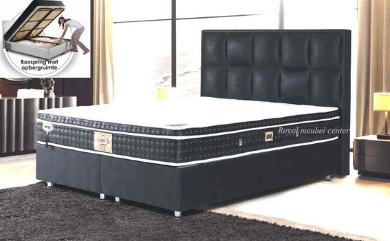 Boxspring Ibiza opbergbed complete set-Zelf samenstellen - 1