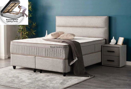 Boxspring Wenen opbergbed complete set-SALE- - 0