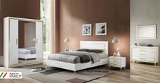 Slaapkamer complete set Gold Hoogglans wit-AANBIEDING