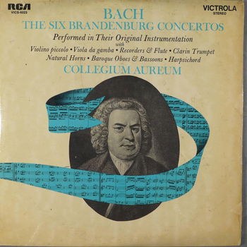 LP - Bach - The six Brandenburg Concertos - Collegium Aureum - 0