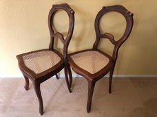 Set (2) Antieke Biedermeier stoelen