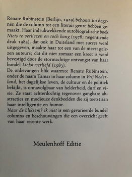 Naar de bliksem? Ik niet - Renate Rubinstein (columns) - 2