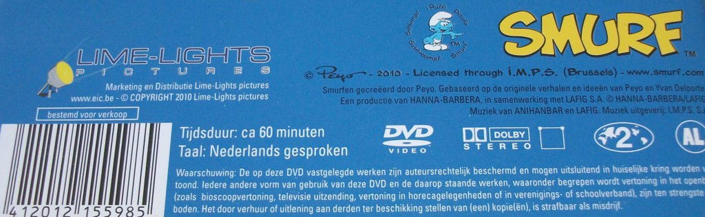 Dvd *** SMURFEN *** Op Zoek naar De Smurfgraal - 2