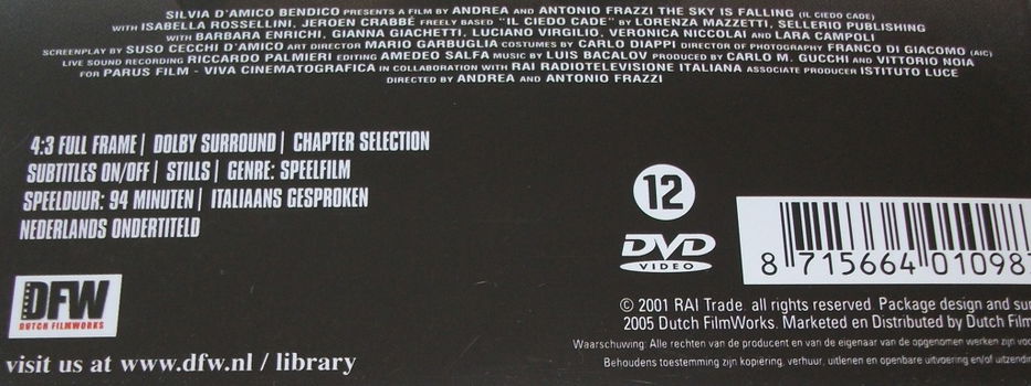 Dvd *** SKY IS FALLING *** - 2