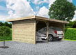 Tuinhuis-Blokhut carport combinatie (S7757): 5064 x 7064mm - 0 - Thumbnail