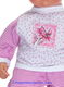 Annabel 36 cm Pyjama roze/wit/streepjes/bloem - 1 - Thumbnail