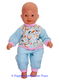 Chou Chou 36 cm Pyjama blauw/roze/bloemetjes - 0 - Thumbnail