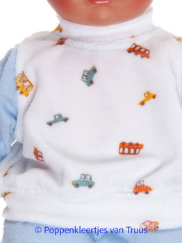 Annabel 36 cm Jongens pyjama auto's blauw/wit - 1