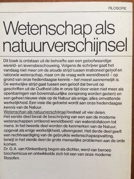 Wetenschap als natuurverschijnsel (filosofie) - G.A. van Klinkenberg - 1