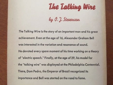 The talking wire (biography Alexander Graham Bell) - 1