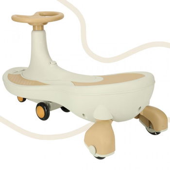 Swing Car | Wiebelwagen | loopfiets | met licht en muziek | Beige/Wit - 2