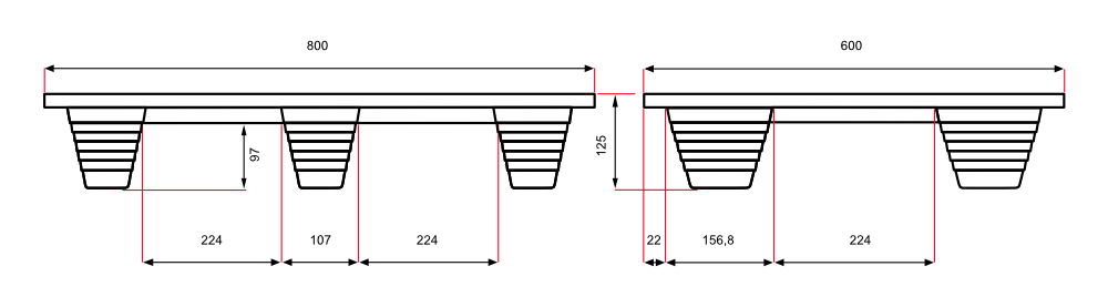 BosPal Pallet 800x600 mm half, halve pallet, 1/2 - 3