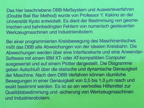 Bestimmung der Genauighkeit von NC-Werkzeugmaschinen nach dem DBB-Verfahren - 1