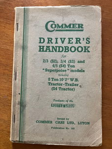 Commer Driver's Handbook S2, S3, S4 Ton "Superpoise' models