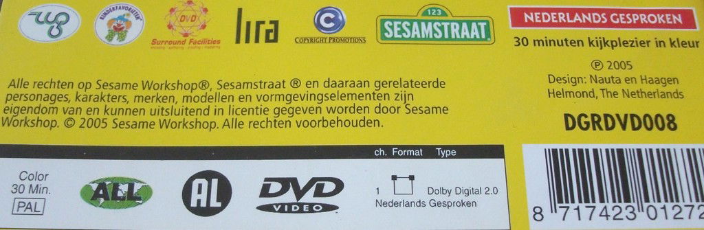 Dvd *** SESAMSTRAAT *** Kleuren & Vormen - 2