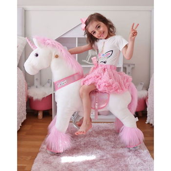 Ponycycle Glitter Unicorn Ux402 voor kinderen van 4 tot 9 jaar - 0