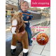 Ponycycle Bruin Ux424 | 4 tot 9 jaar | met geluid en handrem - 2 - Thumbnail