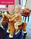 Ponycycle Bruin Ux324 | Met handrem en geluid | 3 tot 5 jaar - 0 - Thumbnail