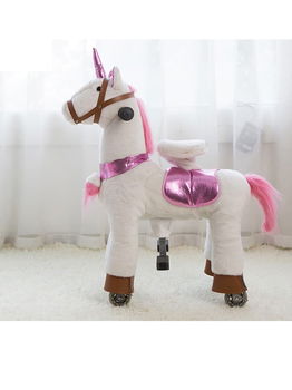 Unicorn paard op wielen | rijdend paard | Speelpaard - 0