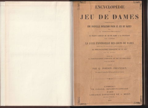 Encyclopédie du jeu de dames, 1855 - 0