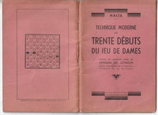 Technique Moderne de Trente Debuts du jeu de Dames