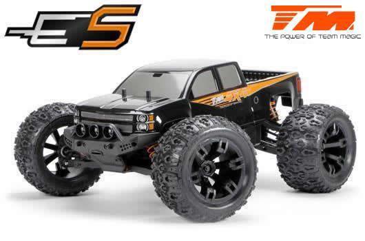 Auto - 1/10 Monster Truck Electric - 4WD - RTR - Geborsteld - Waterdicht - Team Magic E5 - Black Bod - 0