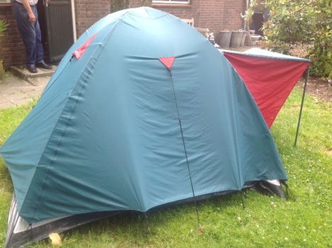 Koepeltent - ruime 2 persoons - met katoenen binnentent - compleet - 2