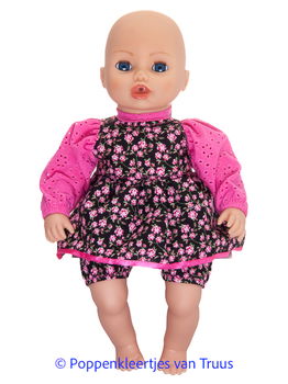 Baby Annabell 43 cm Setje fuchsia/roosjes - 0