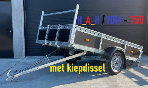 H_A_H-VDM - 750 kg. - aanhanger 130 x 260 - 4