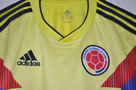 Colombia adidas voetbal thuisshirt 2018-19 met embleem - 1