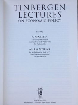 Tinbergen lectures on economic policy - Knoester, Wellink - 1