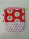 Projectbag retro bloemen rood met roze roosje - 0 - Thumbnail