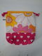 Projectbag retro bloemen roze geel 22x21cm - 0 - Thumbnail