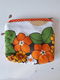 Toilettasje vierkant Retro bloemen oranje geel - 0 - Thumbnail