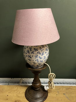 Vintage Laura Ashley Lampen voet met Oud Roze kap - 0