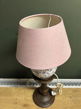 Vintage Laura Ashley Lampen voet met Oud Roze kap - 2