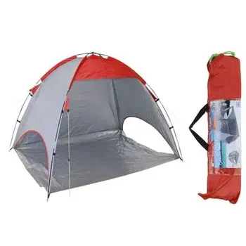 Probeach strand - vis tent rood en grijs 220x120x115 cm - 0