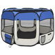 Opvouwbare puppybox met draagtas blauw 90x90x58 cm - 1 - Thumbnail