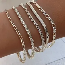 Set van 5 eenvoudige schakelarmbanden